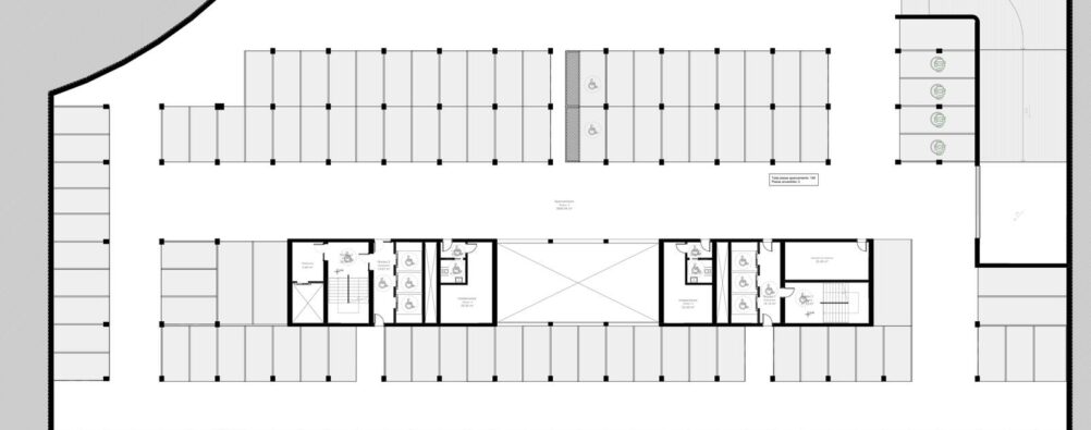Plano de planta -3 subterránea en Aikon Global Center